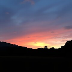 The sound disappearing under the hum of dusk.