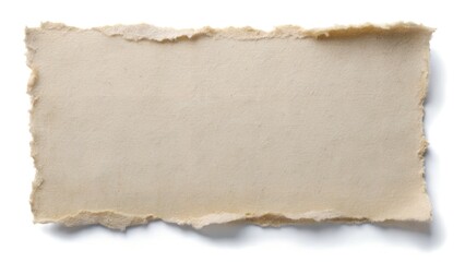 Obraz premium A piece of brown paper with a rough torn edge and a blank surface for text or design elements