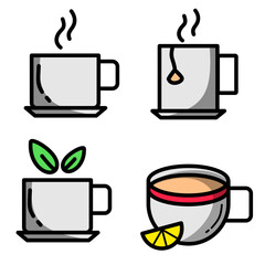 coffee and tea icon design