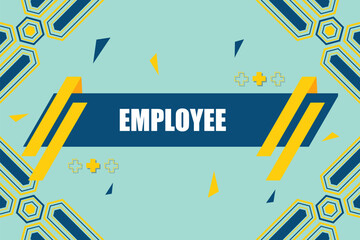 Vector banner. Megaphone with employee speech bubble. Loudspeaker. Banner for business, marketing. Banner design vector illustration.