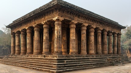 Obraz premium Ancient Sas Bahu Temple in Patan, Gujarat, India: A Majestic Architectural Marvel