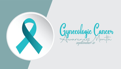 September is Gynecologic Cancer Awareness Month. Vector template Design for banner, greeting card, poster, prints, social media post, flyer, T shirt with background.