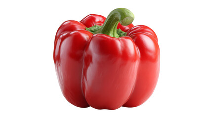 Glossy red pepper closeup, vibrant and fresh for culinary delights.