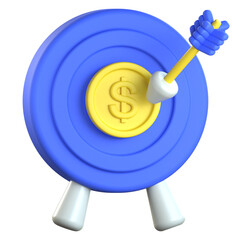 Target fund 3D Icon Colorful Style