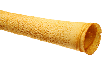 a close up of a pastry on a white background