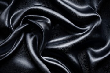 Obraz premium Draped Black Fabric With Glitter Detail