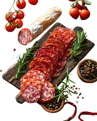Delicious Salami Slices with Herbs and Spices