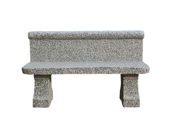 a stone bench with a white background