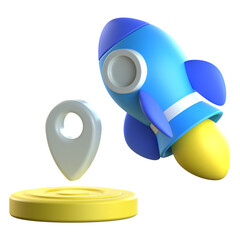 Towards the goal 3D Icon Colorful Style