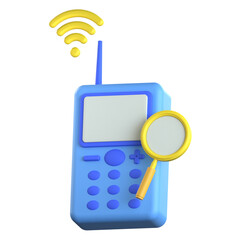 Searching for signal 3D Icon Colorful Style