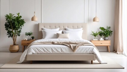 Serene Beige Bedroom Interior Design