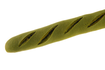 a long loaf of bread with holes in it