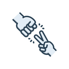 Fototapeta premium Color illustration icon for guess