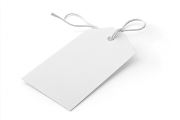 Blank white tag mockup template vector for price gift luggage clothing label
