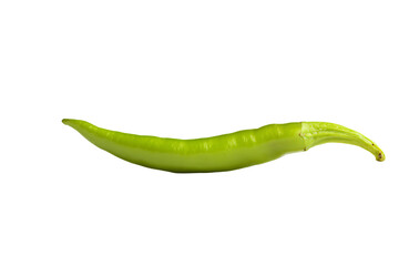 a green pepper on a white background
