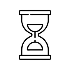 Hourglass symbolizing time management and productivity concept  