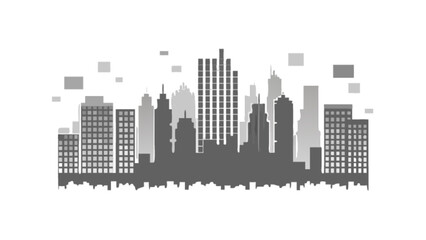 Obraz premium Cityscape skyline vector illustration of urban city buildings and architecture panorama cityscape design