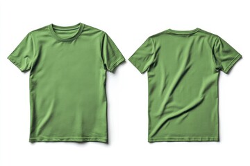 Buy green t shirt online front and back view casual wear apparel fashion style