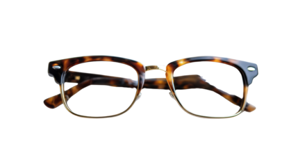 Classic Sunglasses on White: A flat lay of classic sunglasses with a retro design, isolated on a Transparent background, PNG file.