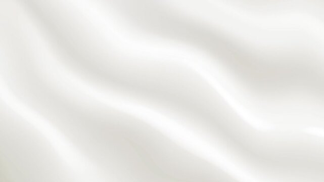 Abstract waving white textile background milk creamy oil wavy texture surface liquid pattern wave silk satin fabric cloth fluttering material animation motion design business ads wallpaper