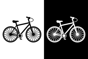 Flat Bicycle Icon Vector. Clean Silhouette Design for Web and App Use