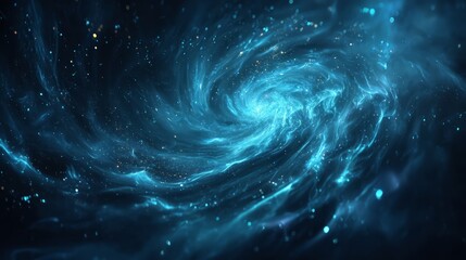 Abstract Glowing Spiral Galaxy Background