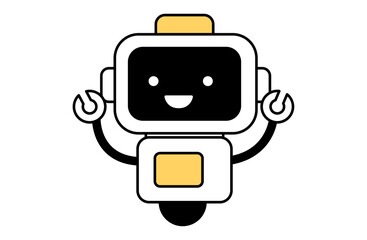 AI、ロボットのベクターイラスト