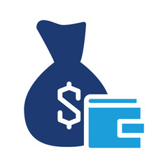 wallet colored icon vector design good for web or mobile app