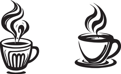 black and white coffee icon vector design