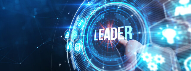 Successful team leader.  Business leadership concepts. A successful team leader is a manager market...