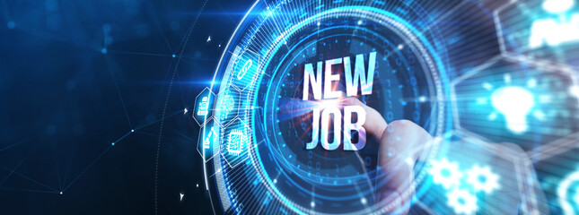 Business, Technology, Internet and network concept: New Job.