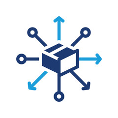 distribution colored icon vector design good for web or mobile app