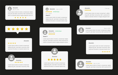 Customer review testimonials design for product promotion