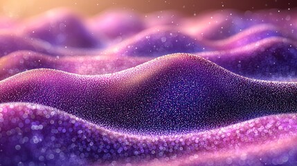 Enchanted Purple Sands: A Digital Dreamscape of Glittering Hills