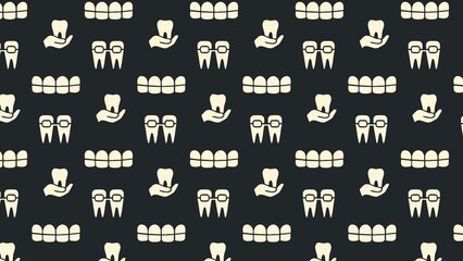 Vector teeth dentist pattern design