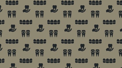 Vector teeth dentist pattern design