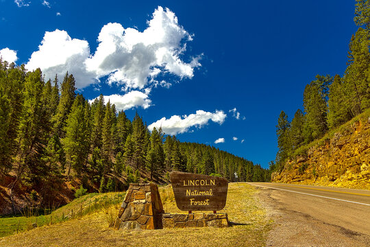 Cloudcroft, NM - 6/20/2025. Lincoln National Forest spans 1.1 million acres of southeastern New Mexico, encompassing three majestic mountain ranges: Sacramento, Guadalupe, and Capitan