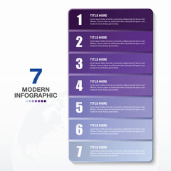 7 process infographic Blue tone.