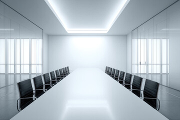 Empty modern conference room