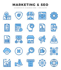 Marketing & SEO Icon Bundle 25 Icons for Websites and Apps