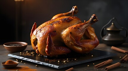 roasted chicken on a plate