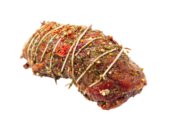 a piece of meat with a sprinkled topping