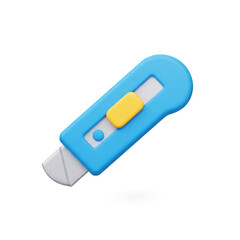 Utility Cutter Icon: A minimalist, colorful utility cutter isolated, perfectly conveying the essence of precision and usefulness. A versatile tool.