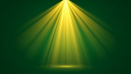 Elegant abstract background with a single golden spotlight beam shining on a dark green textured surface.

