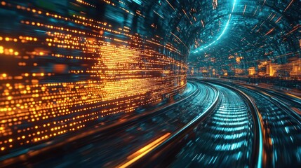 Digital Data Stream Tunnel: A Journey Through Cyberspace