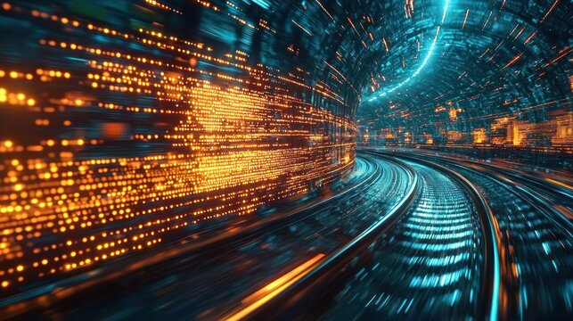 Digital Data Stream Tunnel: A Journey Through Cyberspace