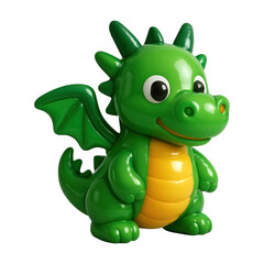 Fototapeta premium PNG Cute green dragon toy illustration.