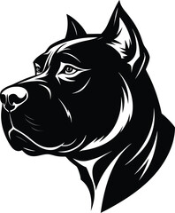 Black and white animal illustrations: wild wolf head, playful dog, and majestic horse vector art, perfect for logos or tattoos