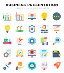 Business Presentation icon pack for your website. mobile. presentation. and logo design.