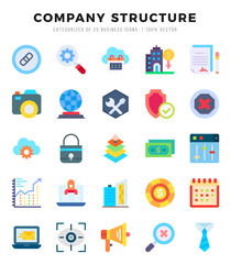 Company Structure Icon Bundle 25 Icons for Websites and Apps